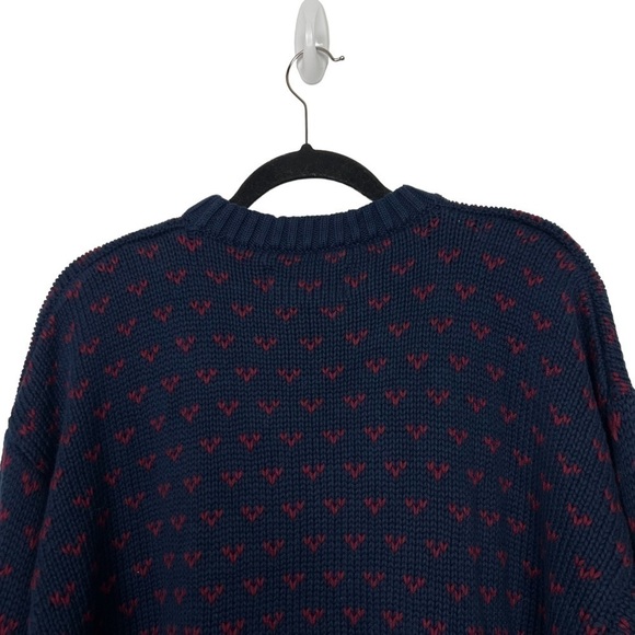 Eddie Bauer Vintage Indigo Blue Knit Sweater NWT Large - Picture 5 of 9